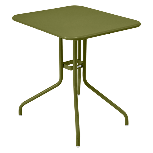 Fermob Pétale Tilt-Top Table 60 x 70 cm in Pesto Green – tilt-top garden table in powder-coated steel