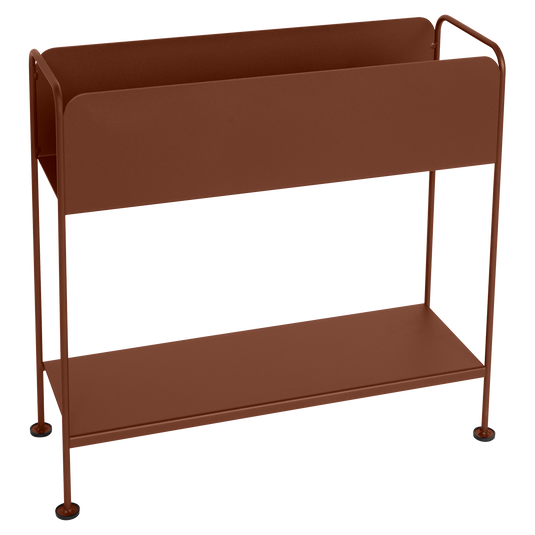 Fermob Picolino Plant Holder H.63 cm in Red Ochre – metal plant stand in powder-coated steel