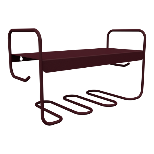Fermob Picolino Wall Shelf in Black Cherry – metal wall shelf in powder-coated steel