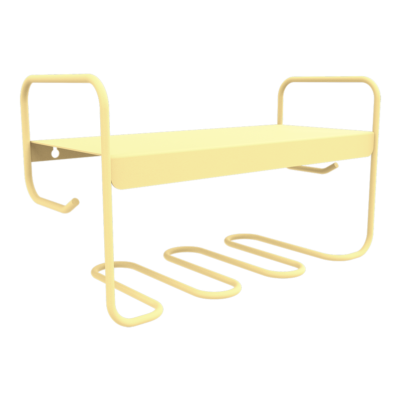 Load image into Gallery viewer, Fermob Picolino Wall Shelf in Frosted Lemon – metal wall shelf in powder-coated steel
