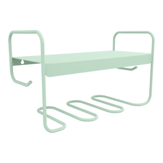 Fermob Picolino Wall Shelf in Ice Mint – metal wall shelf in powder-coated steel