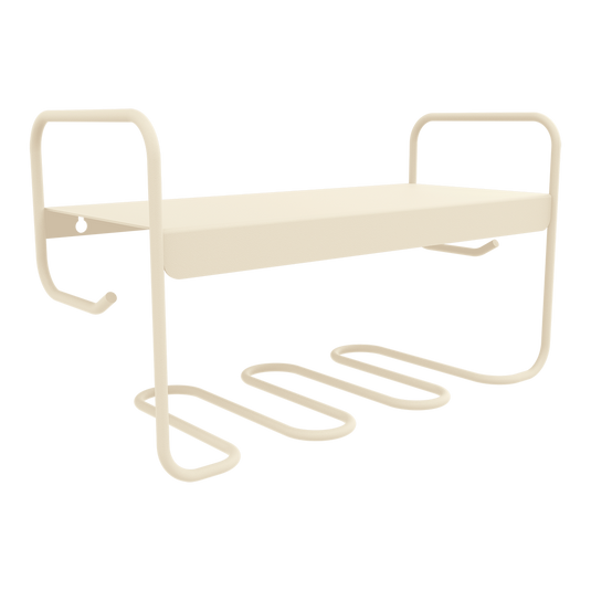 Fermob Picolino Wall Shelf in Latte Beige – metal wall shelf in powder-coated steel