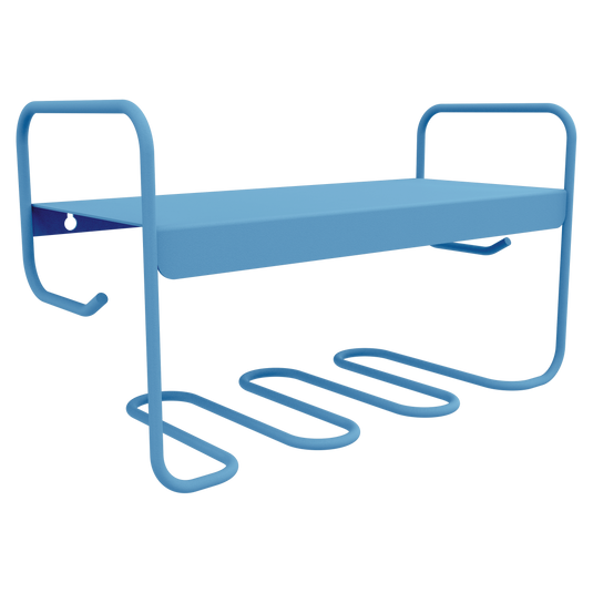 Fermob Picolino Wall Shelf in Maya Blue – metal wall shelf in powder-coated steel