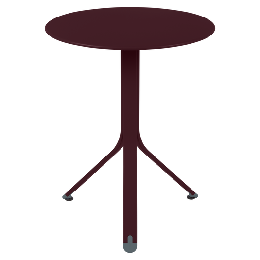 Fermob Rest'O Round Folding Table Ø60cm in Black Cherry