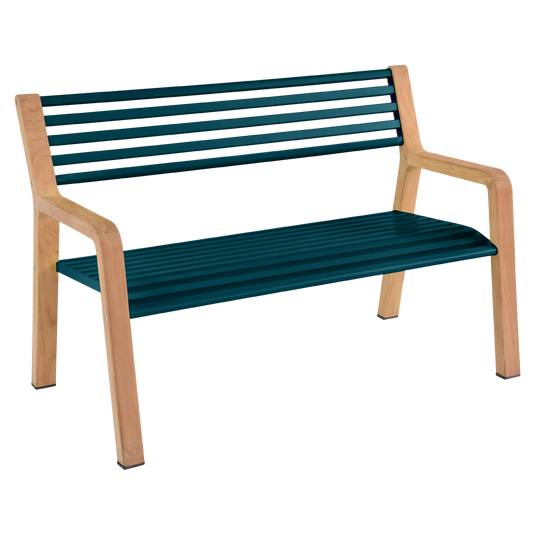 Fermob Somerset Bench in Acapulco Blue