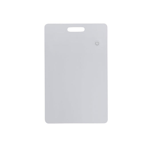 XD Collection Findit Dual RCS plastic ultra-thin rechargeable phone and tablet finder card with custom wood design.