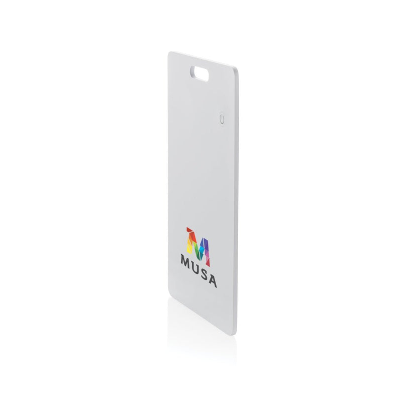 Load image into Gallery viewer, XD Collection Findit Dual RCS ultra-thin rechargeable finder card with custom wood design for phones and tablets.
