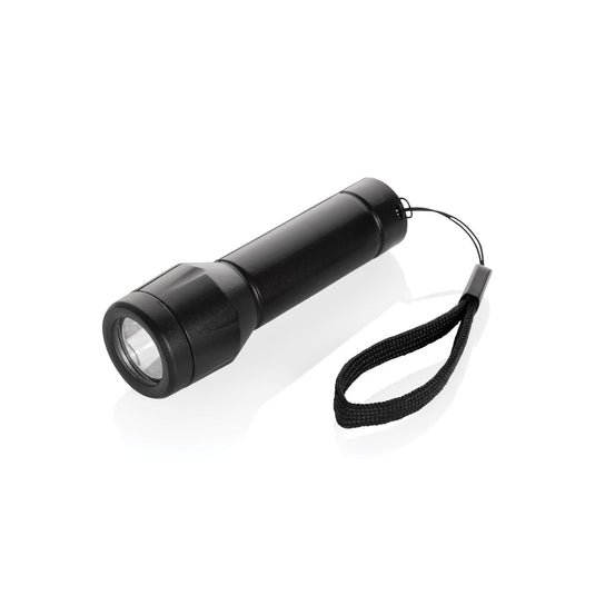 XD Collection Flara RSC recycled plastic USB rechargeable torch with custom wood design, versatile tools and torches for outdoor use.