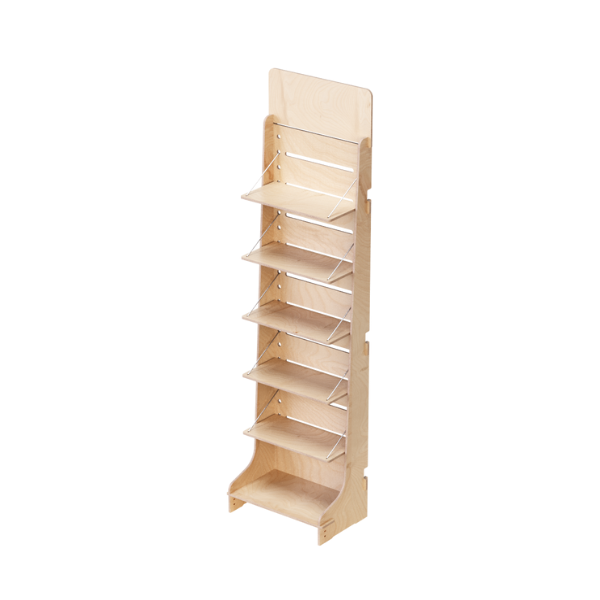 Flexi 400 Adjustable Wooden Display Stand with 6 Shelves