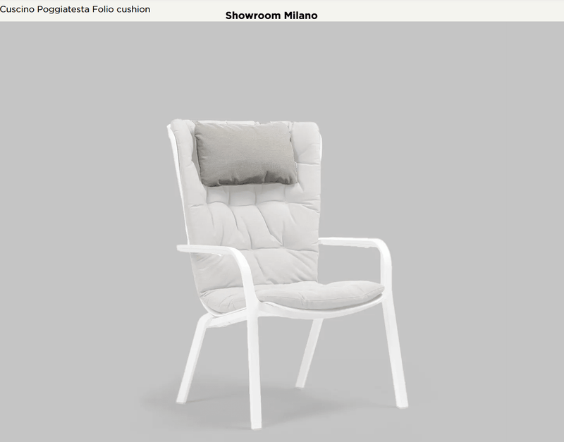 Load image into Gallery viewer, Folio Headrest Cushion by Nardi - Custom Wood DesignsNardi Folio Headrest Cushion attached to a chair, providing comfortable support, designed for Nardi Folio furniture accessories.Nardi Folio Cushion Accessories24575202816599Lino

