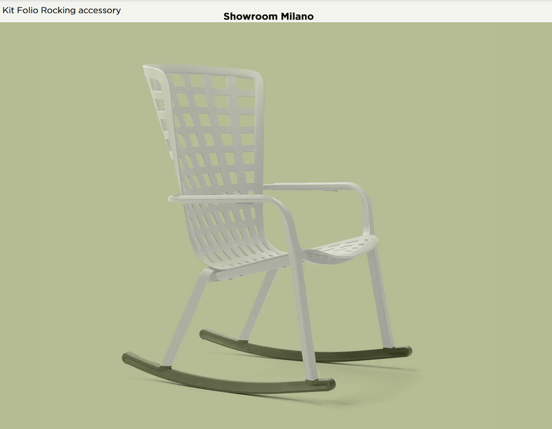 Load image into Gallery viewer, Folio Rocking Chair Kit - Custom Wood DesignsNardi Folio outdoor rocking chair kit with wooden slats and metal frame, designed for assembling a stylish patio furniture piece.Rocking Chair Nardi Outdoor24575202002679Agave
