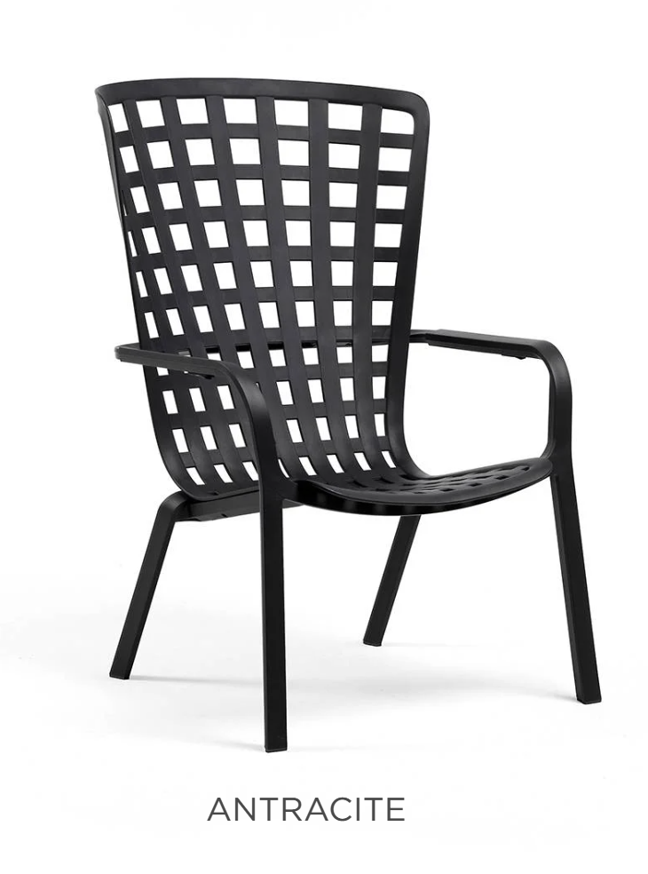 Load image into Gallery viewer, Nardi Folio outdoor chair with an anthracite finish, featuring modern design and durable materials for outdoor seating.
