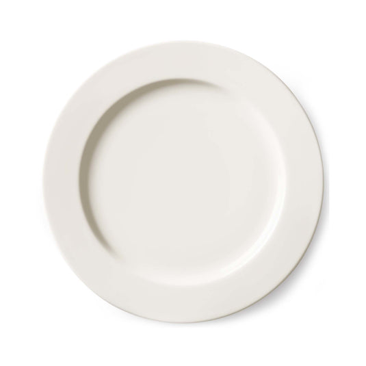 Fine Dine Crema flat plate, 200mm shallow dish with smooth, rounded edges, perfect for serving appetizers or desserts.