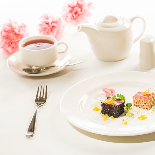 Fine Dine crema saucer with elegant design, perfect for serving espresso and small coffee cups.