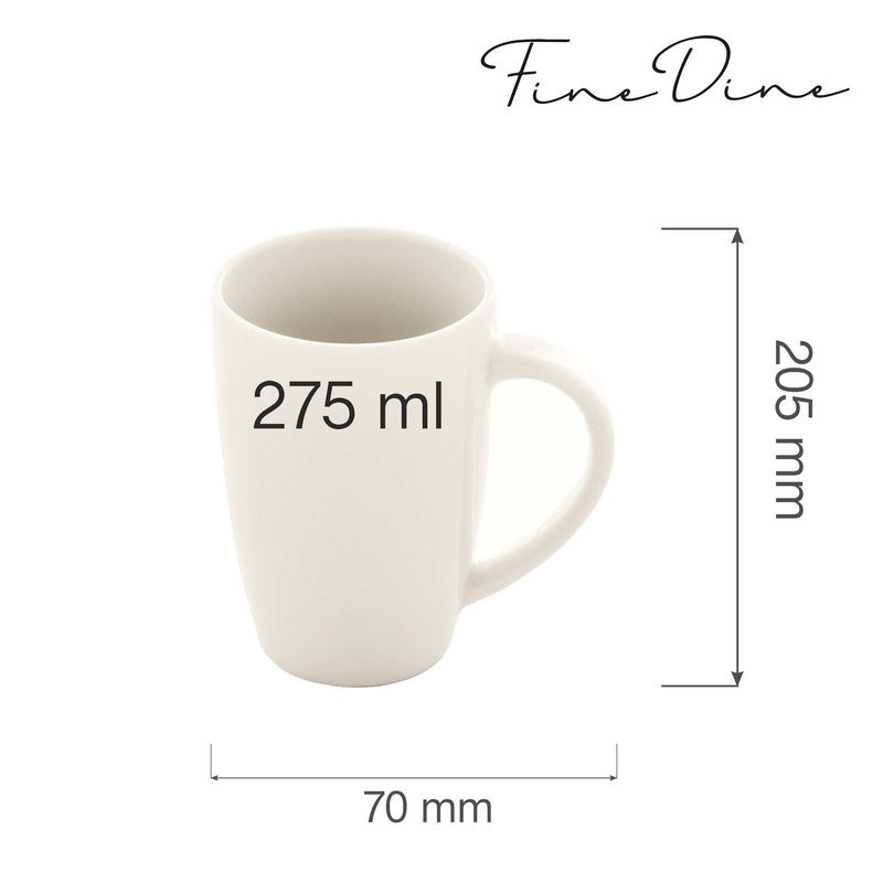 Load image into Gallery viewer, Fine Dine Crema Paris mug in 275ml size, featuring a stylish design, perfect for coffee or tea, shown in the image.
