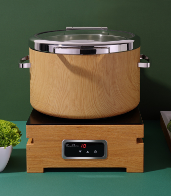 Madeira De Luxe induction chafing dish GN 1/1 with glass lid-Induction warmer