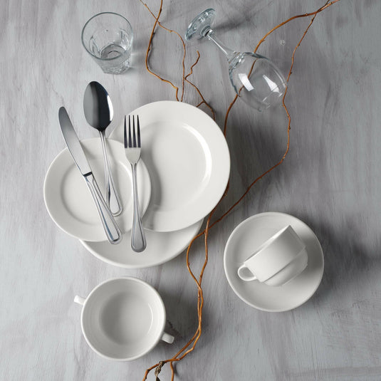 Fine Dine 190mm Crema bowl, elegant ceramic bowl for serving or display, showcasing smooth design and neutral color.