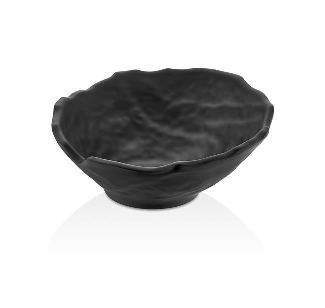 Load image into Gallery viewer, Black Terra slanted bowl by Fine Dine, measuring 282x275x115 mm, with a sleek sloped design and modern appearance.

