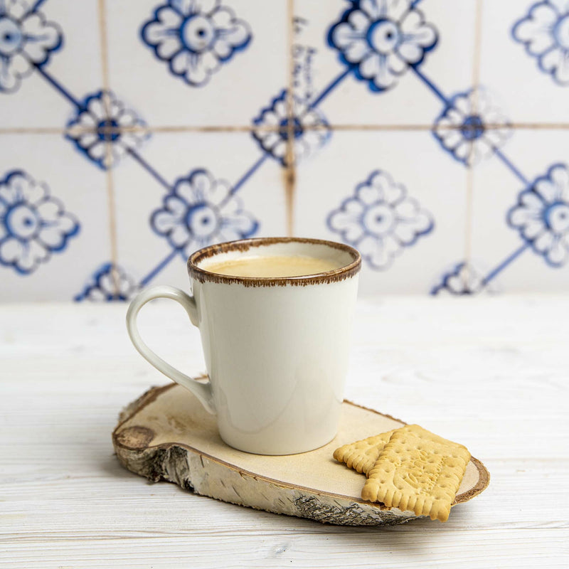 Load image into Gallery viewer, Stackable vanilla coffee cup from Fine Dine, 200ml ceramic tea and coffee cup with a smooth finish and clean design.
