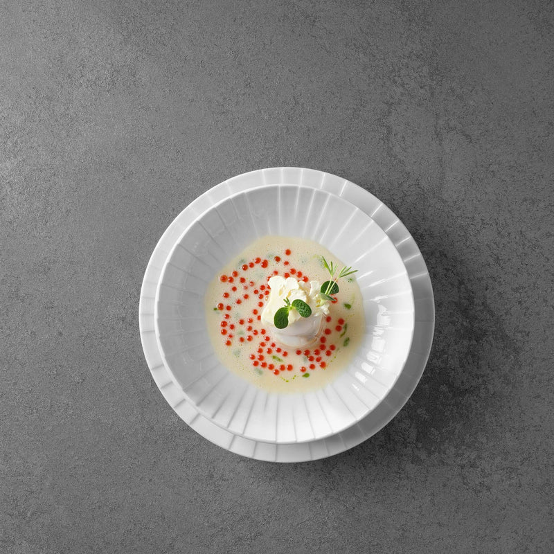 Load image into Gallery viewer, Fine Dine Selene Pasta Plate, 280mm, white ceramic plate with elegant design, ideal for serving pasta dishes.
