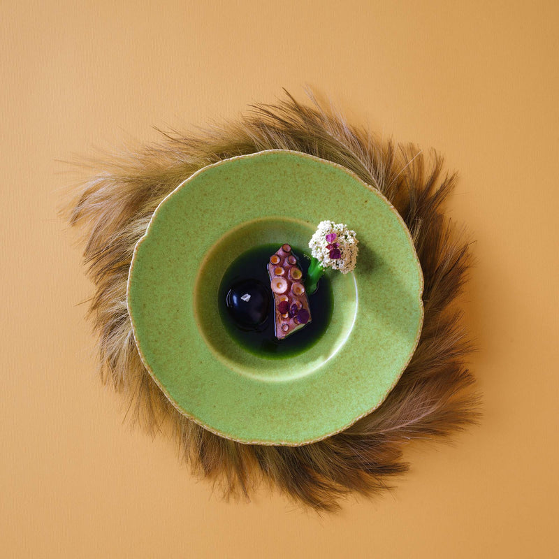 Load image into Gallery viewer, Fine Dine Edenic deep plate, 220mm, with a smooth ceramic finish and elegant design, perfect for serving main courses.
