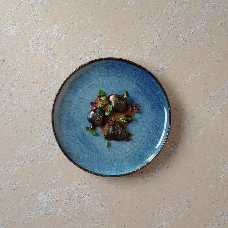 Load image into Gallery viewer, Fine Dine Eminence 270mm coupe plate, shallow without rim, showcasing smooth ceramic surface and elegant design.
