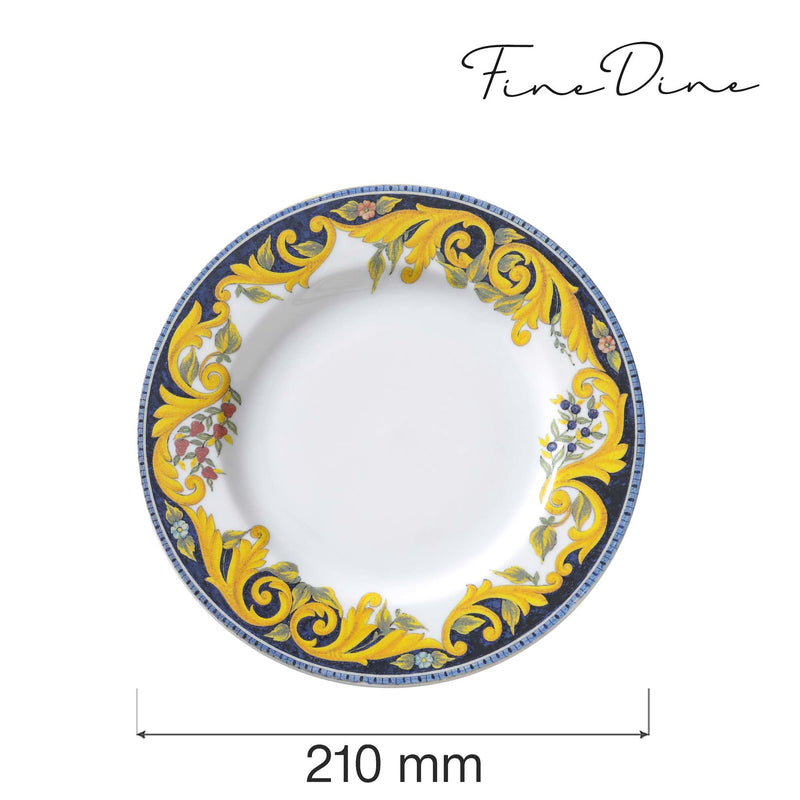 Load image into Gallery viewer, Fine Dine Tuscany flat plate, 210mm shallow dish with a classic design, ideal for serving appetizers or desserts.
