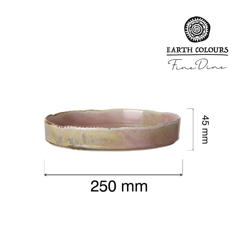 Load image into Gallery viewer, Fine Dine Rosa high edge deep plate, 250mm, with a smooth pink finish and raised edges, ideal for serving and presentation.

