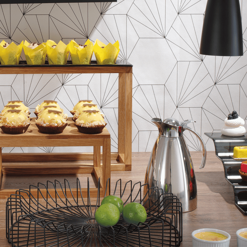 Load image into Gallery viewer, Madeira frame base for GN 1/2 tray by Fine Dine, showing a sturdy metal base with a sleek finish for food service presentation.

