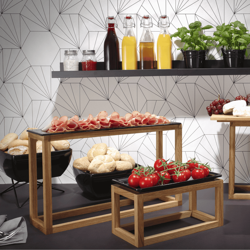 Load image into Gallery viewer, Madeira buffet frame base for GN 1/1 tray by Fine Dine, featuring sturdy construction and a sleek design for food presentation.
