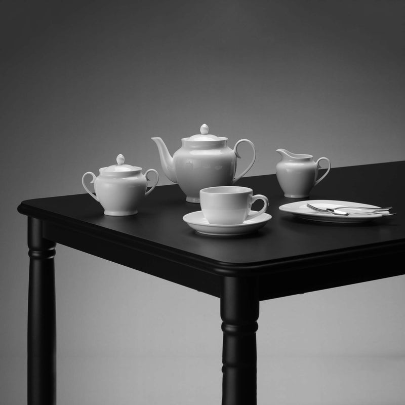 Load image into Gallery viewer, Stackable espresso cup saucer by Fine Dine, 120mm diameter, designed for stacking with espresso cups, featuring a smooth ceramic finish.
