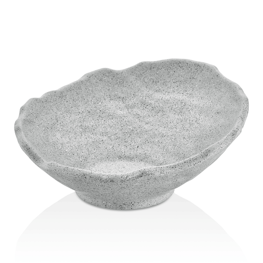 Grey Terra Slanted Ramekin by Fine Dine, a granite bowl with a slanted design, measuring 232x225x95 mm.
