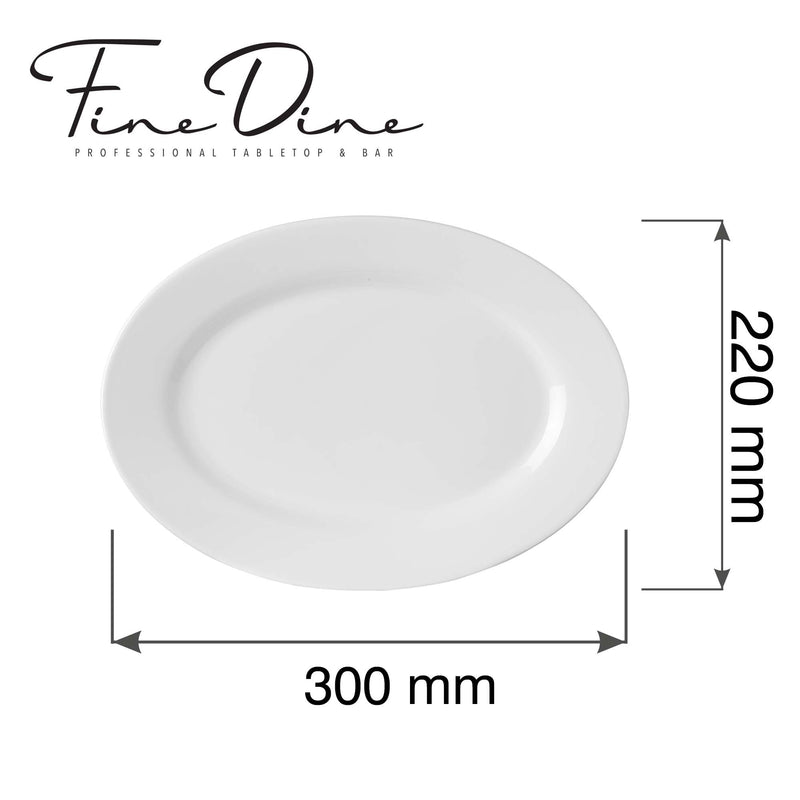 Load image into Gallery viewer, Fine Dine Pure Bianco serving dish, 300x220mm, elegant white platter for serving appetizers or main courses.

