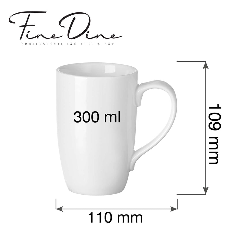 Load image into Gallery viewer, Fine Dine Pure Bianco elegant 300ml mug with a sleek white ceramic design and smooth finish.
