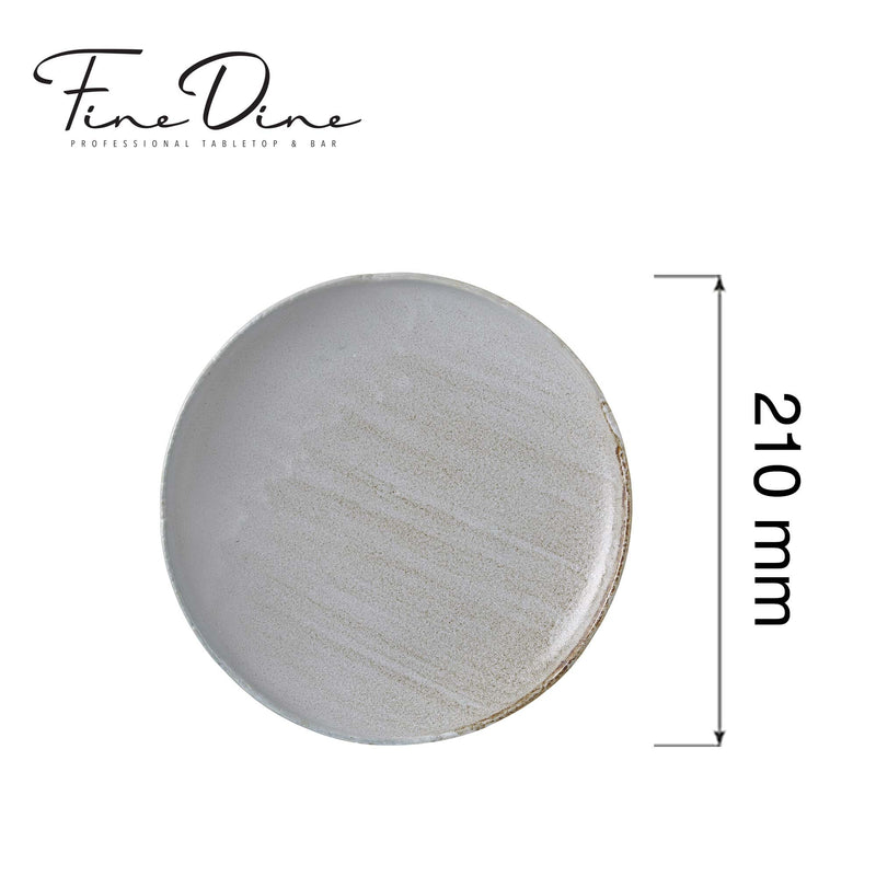 Load image into Gallery viewer, Fine Dine Stark coupe plate with high rim, 210mm, showcasing a sleek, round ceramic plate ideal for serving meals.
