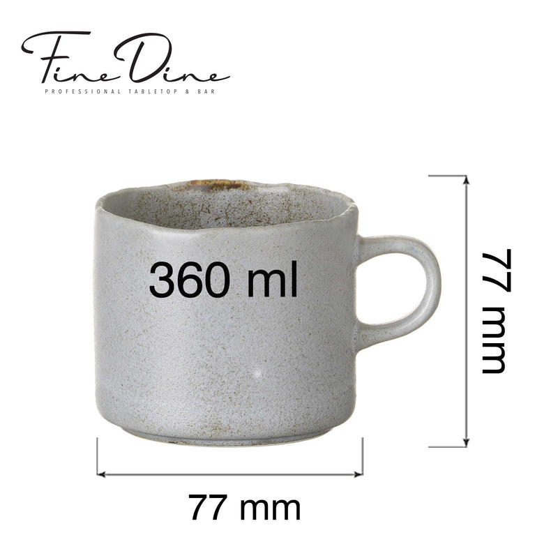 Load image into Gallery viewer, Fine Dine Stark mug with 360ml capacity, ceramic mug featuring a sleek design and a comfortable handle.
