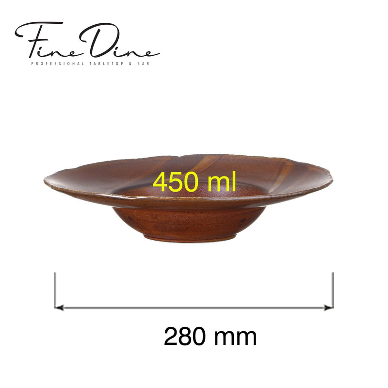 Load image into Gallery viewer, Aurum pasta plate by Fine Dine, 280mm, white ceramic plate with elegant design, ideal for serving pasta dishes.
