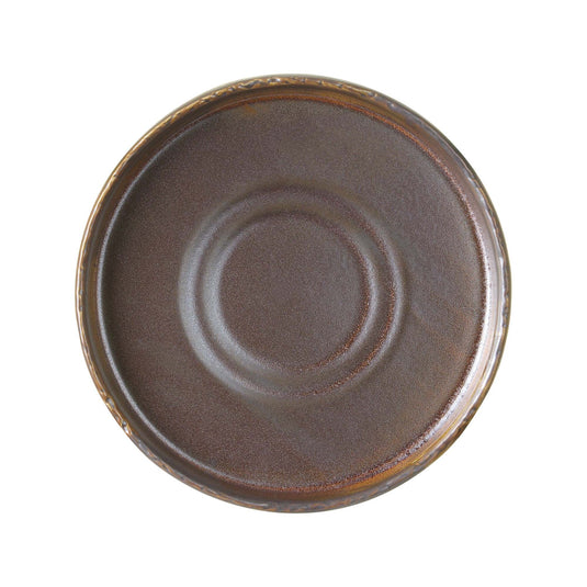 Aurum 140mm saucer by Fine Dine, round ceramic saucer for teacups or coffee cups, with a smooth white finish.