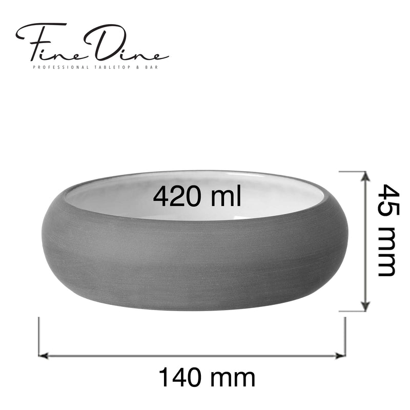 Load image into Gallery viewer, White Mia bowl by Fine Dine, 140mm, showing smooth ceramic surface and elegant design for serving or decoration.
