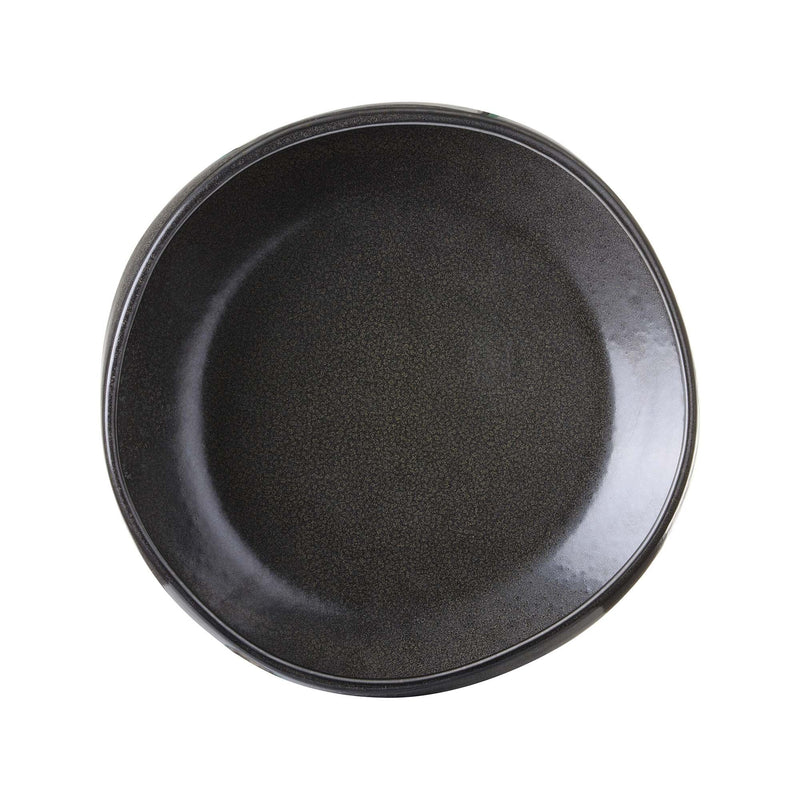 Load image into Gallery viewer, Onyx gourmet plate by Fine Dine, 200mm, showcasing a sleek black ceramic surface with elegant design for fine dining presentations.

