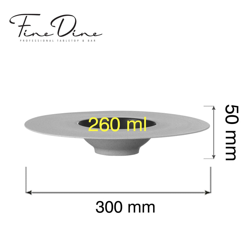 Load image into Gallery viewer, Fine Dine Takumi deep plate with wide rim, 300mm, featuring elegant design and large capacity, ideal for serving main courses.
