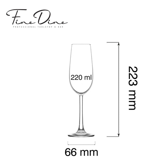 Volare champagne glass, 220 ml - Custom Wood Designs