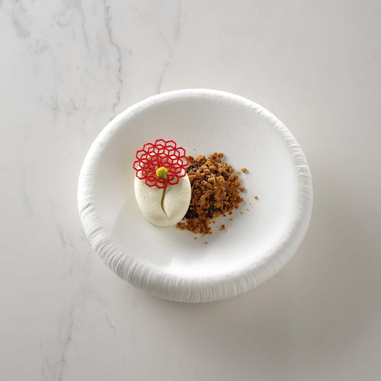 Fine Dine Fizz artistic plate, 240x55mm, showcasing a colorful, modern design on a ceramic surface.