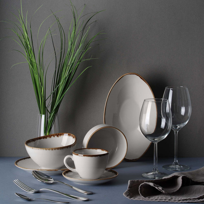 Load image into Gallery viewer, Fine Dine vanilla soup cup saucer, 170mm, ceramic plate with smooth finish, designed to complement soup bowls.
