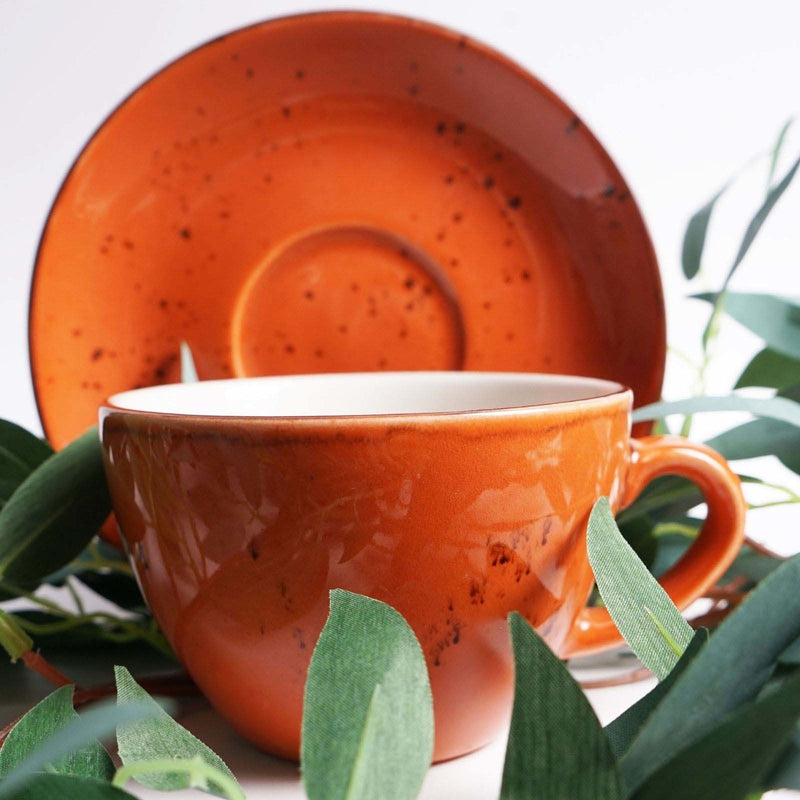 Load image into Gallery viewer, Fine Dine Dahlia cappuccino cup with 285ml capacity, featuring a stylish design and ceramic material in a close-up shot.
