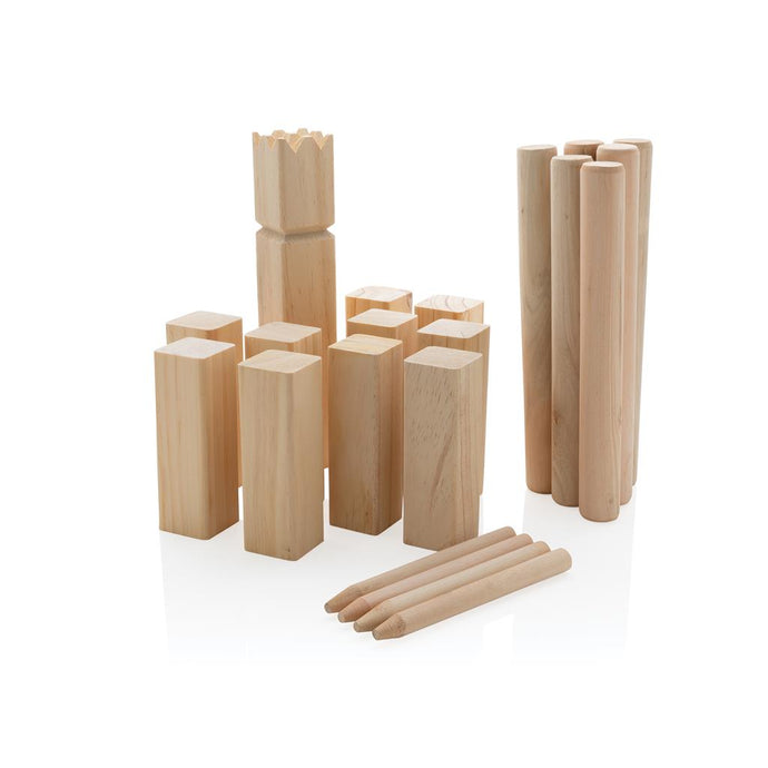 Wooden kubb set pack of 25 Custom Wood Designs __label: Multibuy gameswoodencustomwooddesigns