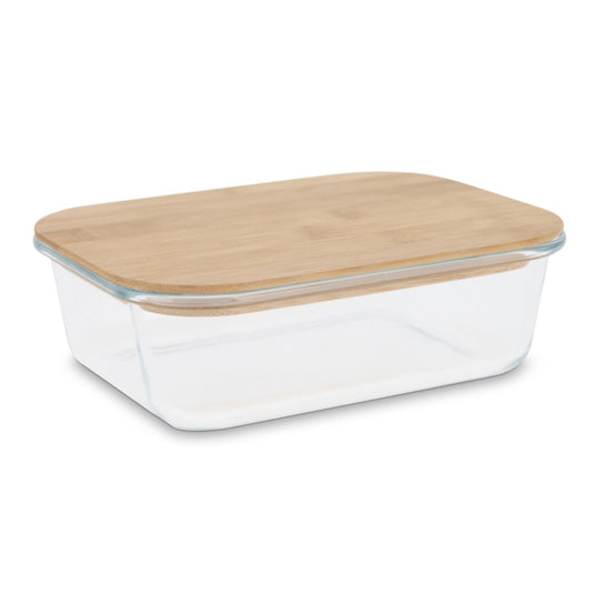 Glass lunch box with bamboo lid pack of 25 Custom Wood Designs __label: Multibuy glasslunchboxwithbamboolidcustomwooddesigns