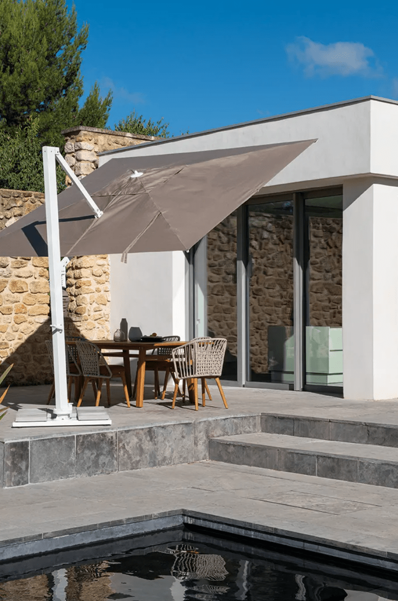 Load image into Gallery viewer, Fermob GORDES luxury teak outdoor chair with cushioned seating, ideal for garden or patio outdoor spaces.
