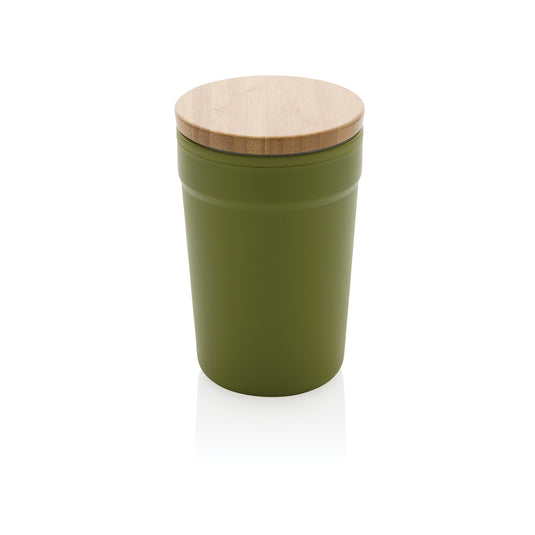 Wooden bamboo lid mug pack of 25 Green Custom Wood Designs __label: Multibuy green-wooden-bamboo-lid-mug-pack-of-25-53613156761943