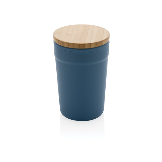 Wooden bamboo lid mug pack of 25 Blue Custom Wood Designs __label: Multibuy green-wooden-bamboo-lid-mug-pack-of-25-53613159186775